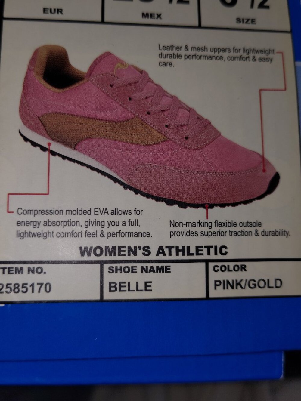 NIB Women's PINK and GOLD SILK Athletic Shoes NWT